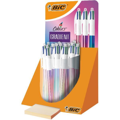 BIC 4 COLOURS GRADIENT ESPOSITORE PENNA A SFERA TRATTO 1 mm COLORI ASSORTITI CONF 30 Pz.